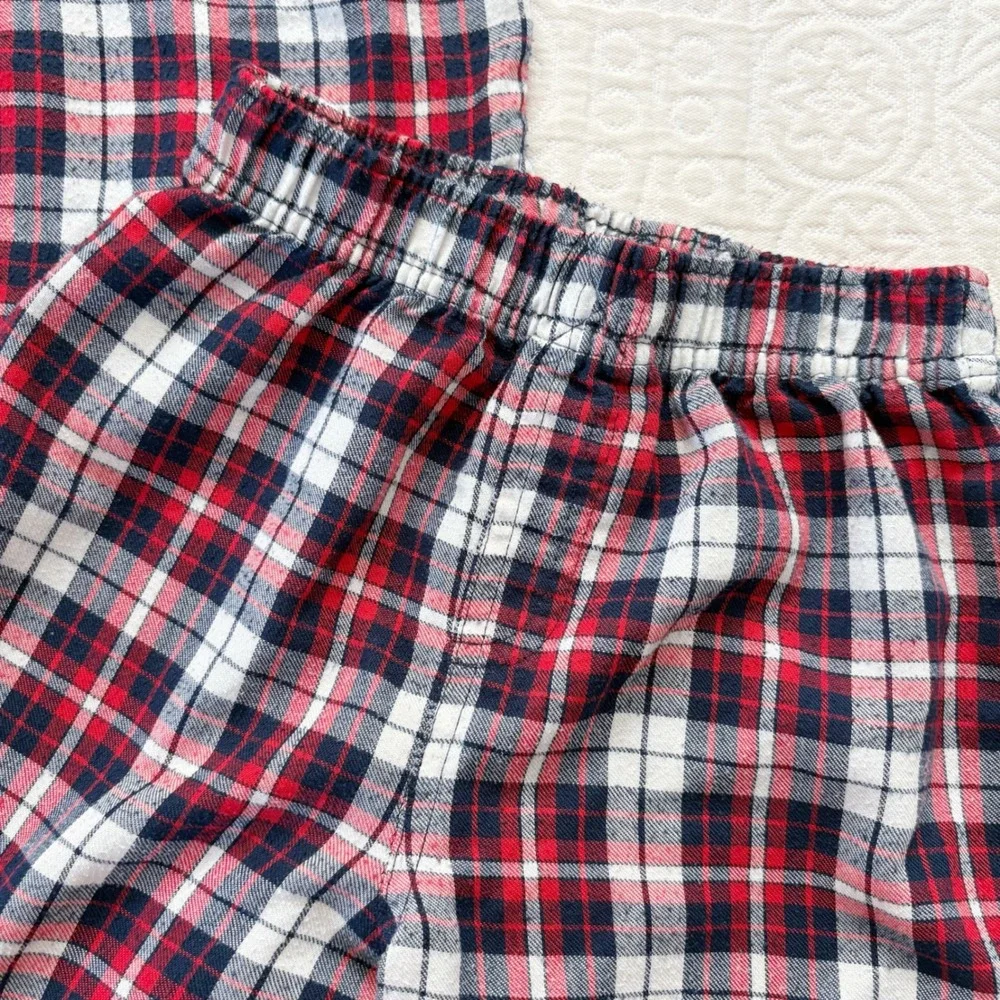 Gap Kids' 2 PC Plaid‎ Flannel Button-Up Pajama Set (Sz 6)
